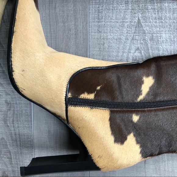 Casadei Made in Italy Leather Calf Hair Boots 7.5 - Picture 14 of 14